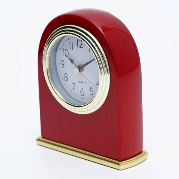Red Rosewood Desk Clock Hotel Guest Room Supplies Hotel Alarm Clock