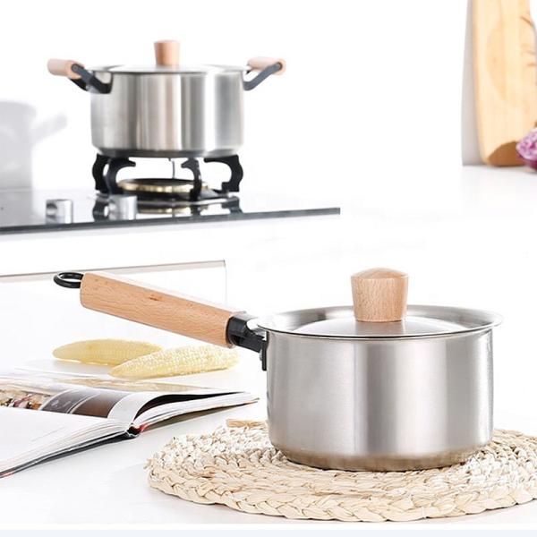 Factory Direct 3 Pieces Cooking Pot Set Kitchen Wares Set Pots And Pans Cookware Sets Cooking With Wooden Handle