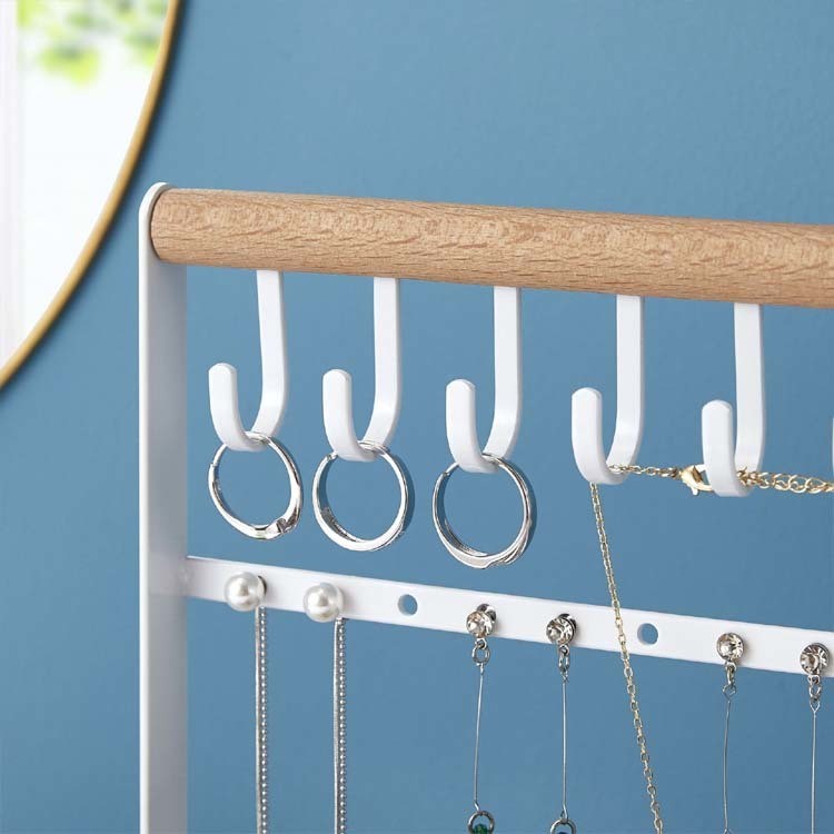 Exhibition Metal Earring Display Rack for Customized Wooden Ornaments and Watch Stands