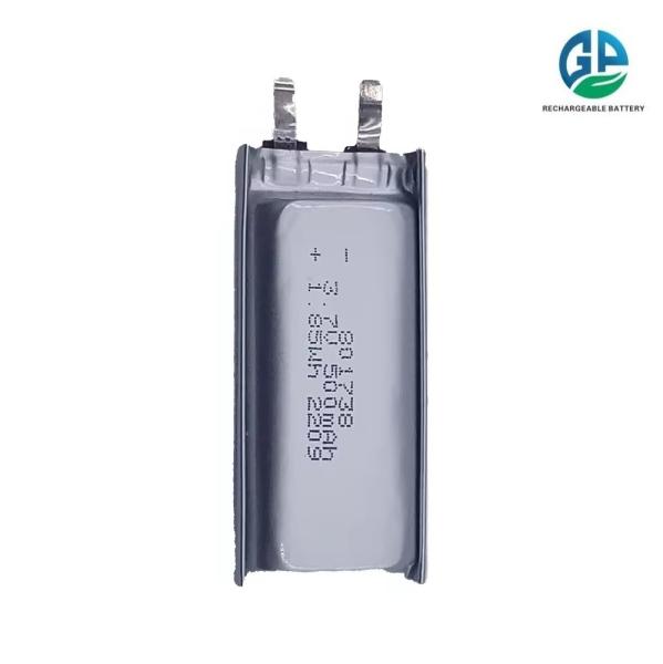 KC High Capacity Lithium Ion Polymer Battery High-Performance Fast Charging Superior Power 801738 3.7V 500mA