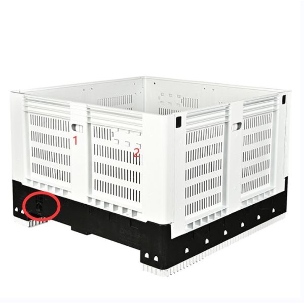 Large Folding Plastic Pallet Box for Fruit and Vegetables Varnishing Printing Handling