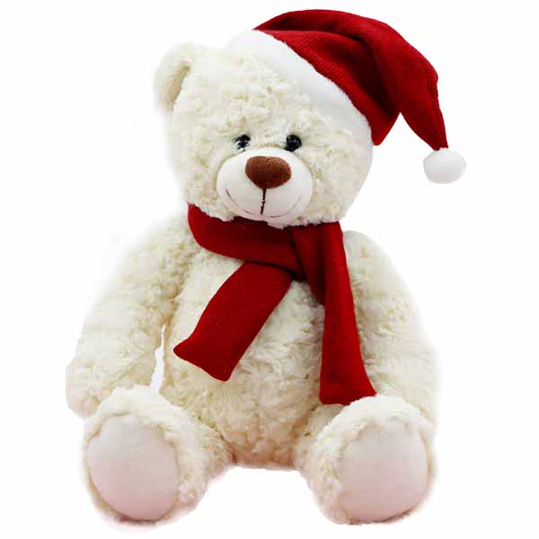 Huggable плюшевый мишка плюша 25cm с крышкой рождества