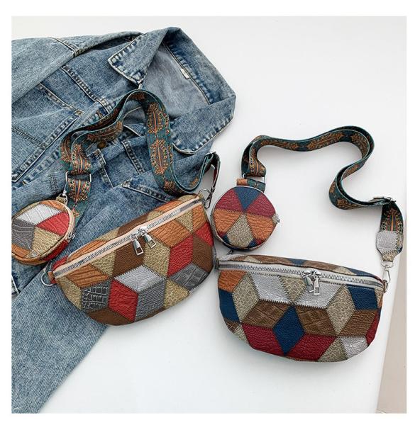 AUTUMN AND WINTER RETRO CROSSBODY BAG BAG FEMALE BAG FASHION CHEST CROSSBODY BAG NEW NICHE DESIGN MOBILE PHONE RETRO FAN