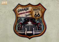 Route US 66 Wall Decor Decorative Wood Wall Plaques Pub Sign 3D Resin Car Wall Decorations