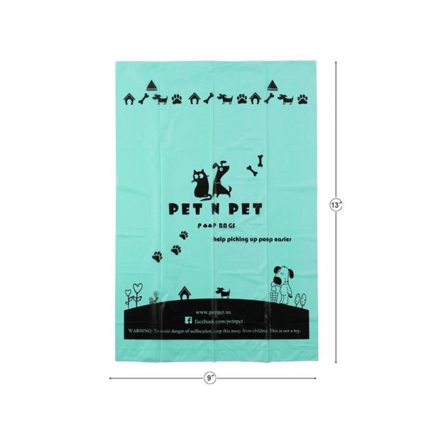 Leak-Proof  Printed Biodegradable Poop Bags Dog Waste Bag with Dispenser