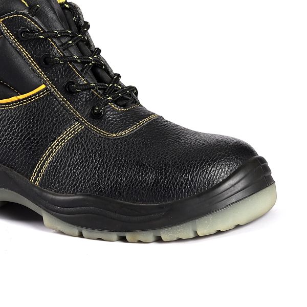 Comfortable EVA Insole Middle Cut Safety Shoes Heat Resistant Mesh Lining Material
