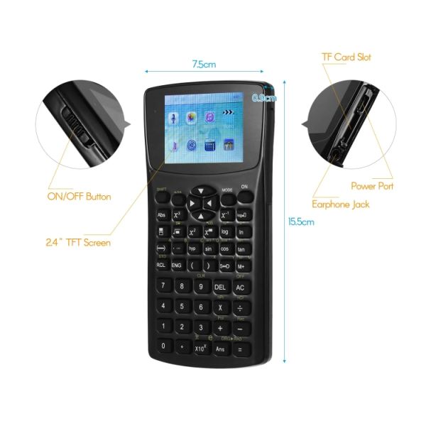 Large LCD Display Dual Power Handheld Desktop Calculator with 900 mAH Battery Capacity