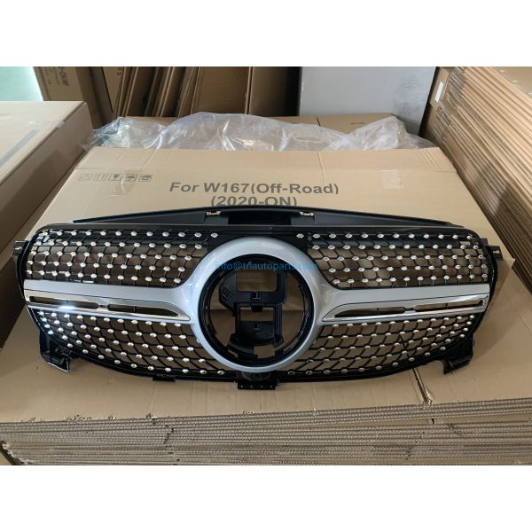 Lightweight Front Grille 1678882400 For Mercedes Benz W167 GL Class 2012-2023 Black ABS A1678882400