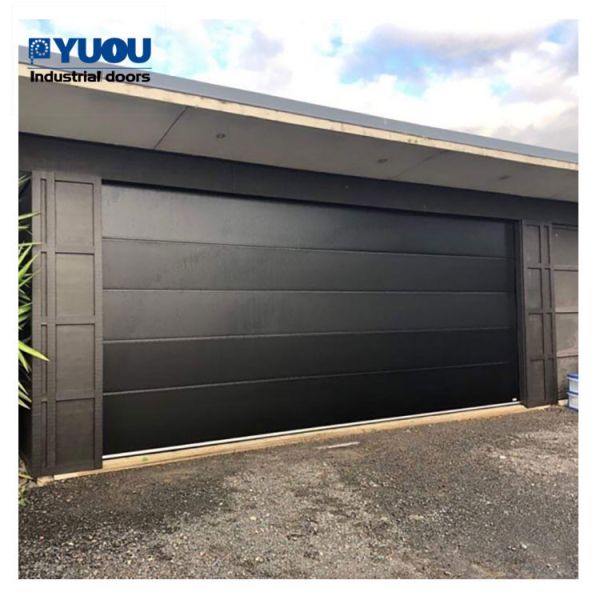 Finger Protect Sectional Panel Garage Door Insulated 40mm thickness AC220V For Vila