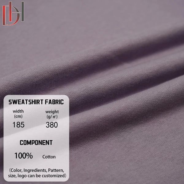 New Heavy Weight Garment 185cm 380g Soft Cotton Hoodie Terry Woolen Fabric