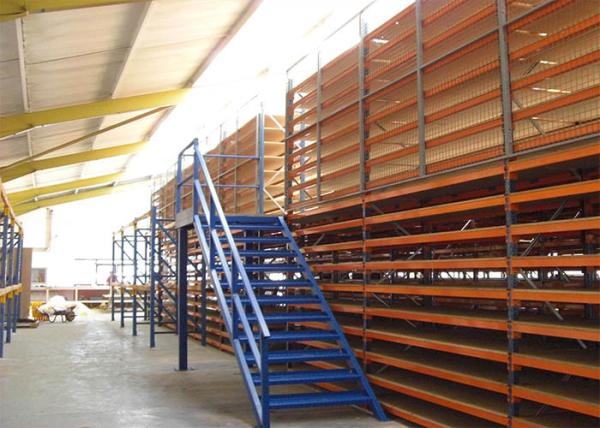 Support de mezzanine soutenu par support industriel de niveau multi avec la garde de grillage