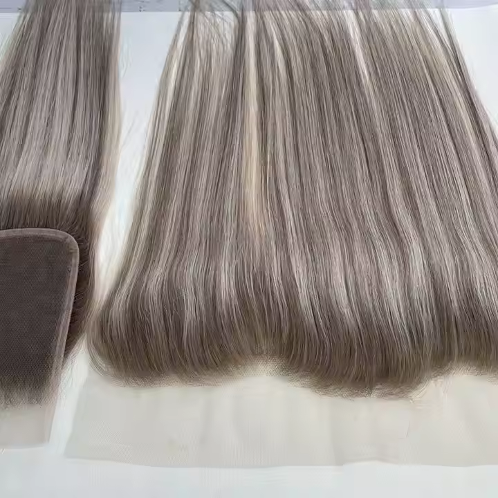 Factory Wholesale Lace Topper 5x5 100% Raw VRIGHIN  Human Hair Pre Colored Mesh Integration Closure DROP SHIPPING REDAY TO GO