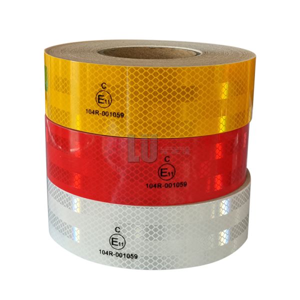 Diamond Grade Adhesive Reflector Safety Warning Sticker Reflectiva Cinta ECE104R Reflective Sticker Tape Truck for Long Vehicle