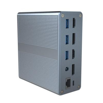 Estação de acoplagem USB C Thunderbolt DisplayLink Laptop Estação de acoplagem com 120w de potência