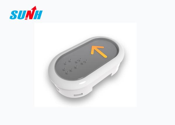 Plastic Material Braille Lift Buttons Yellow Light Color Easy Installation