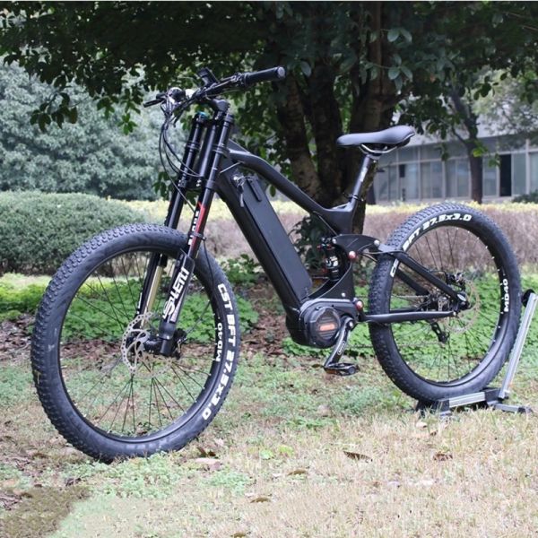 27.5 Inch Electric Fat Tire Mountain Bike 1000w 48v With BAFANG Middle Motor