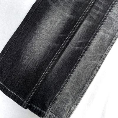 Yarn Dyed Twill Black Cotton Spandex Denim Fabric 11.3oz High Stretch
