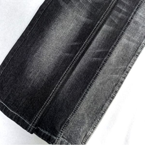 Heavy Weight Black Warp Slub Cotton Denim Fabric For Lady Or Man Jeans