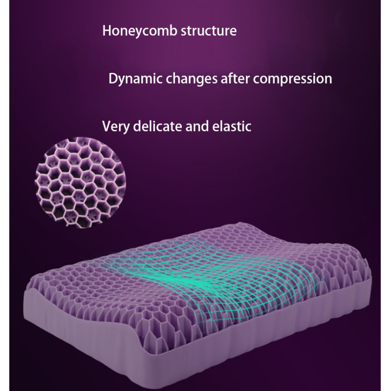 Custom 3D TPE Pressure Relief Gel Cooling Sleeping Pillow for Sale 3.5kg Rectangle