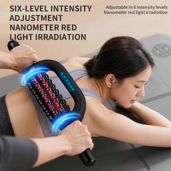 Electric Rolling Massager with 360° Rolling Percussive Massage, 6 Adjustable Speeds, and Cordless Rechargeable Design for Deep Tissue Relief