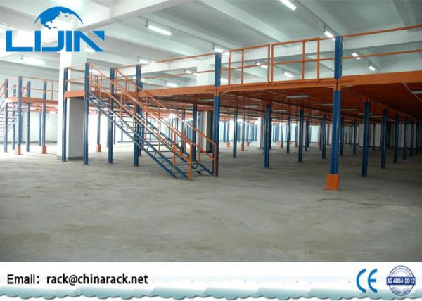 Assoalhos de mezanino industriais fortes da capacidade de carga, cremalheira do armazenamento do metal da plataforma da construção de aço