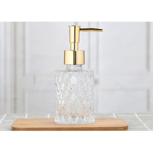 Bathroom Liquid Soap Bottle Lead Free Lotion Pump Bottle Custom Capacity