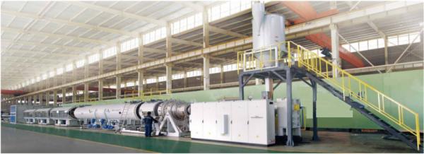Customimzed Plastic Pipe Production Line Low Energy Consumption Hydraulic Driving