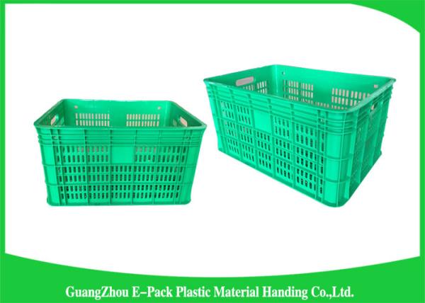 caixas plásticas do alimento do HDPE 50.4L/escaninhos de armazenamento plásticos empilháveis prova do risco