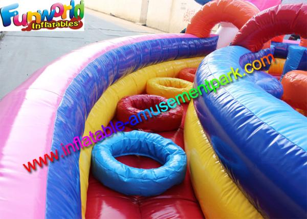 Sucrerie gonflable de géant de qualité marchande de Funworld de parcours de combattant d'école