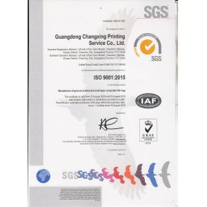 Guangdong Changxing Printing Service Co., Ltd. Certifications