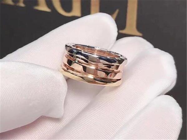   three color  ring in 18 kt  yellow gold or white gold