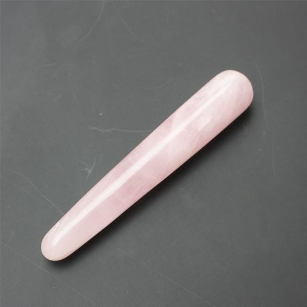 Abrandamento do corpo de Crystal Massage Stick Quartz Beauty do rosa da acupuntura