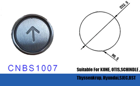 Cutout Size 37 mm Round Stainless Steel Elevator Touchless Button Elevator High Sensitivity No Touch Lift Control Button