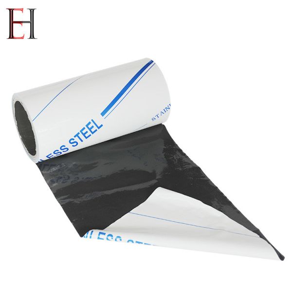 Película de protección de corte láser en blanco y negro para chapa BA 2B de acero inoxidable con logotipo personalizado