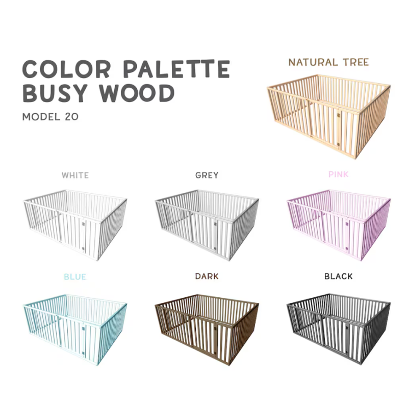 OEM Eco friendly wooden Bed with Extra Protection Nursery bed Toddler Play bed Solid wood bed
