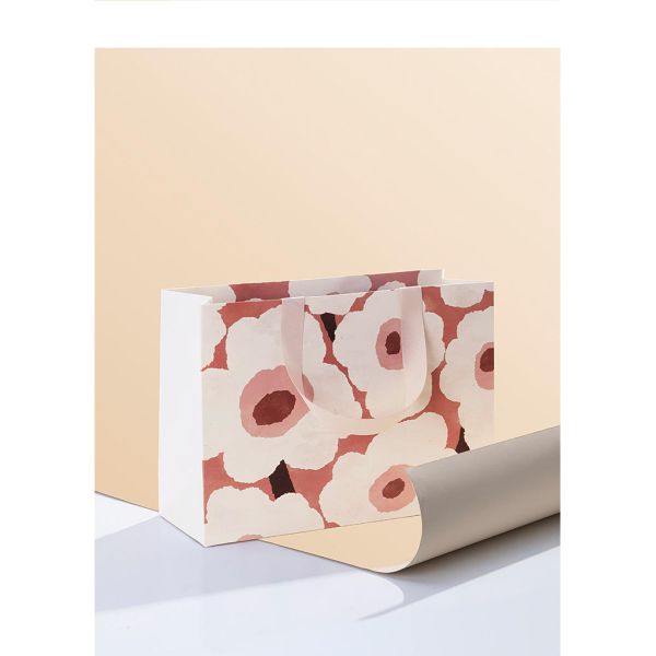 Высококачественный Оли печать цветы стиль косметическая одежда покупка бумаги подарочная упаковка мешок с логотипами