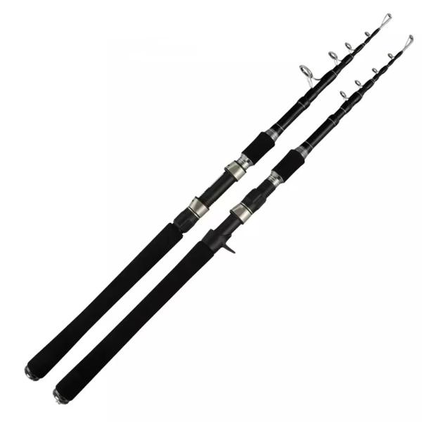 Big Game Telescopic Fishing Pole Super Hard 2.4M 2.7M Collapsible Fishing Rod