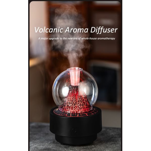Home Office Volcano Aromatherapy Diffuser Tabletop With 7 Color LED Light