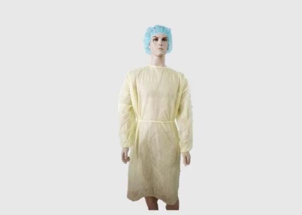 Good Tensile Strength Dust Proof Disposable Isolation Gowns Plastic Material