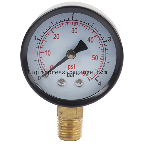 Dual Scale 4 Bar 38MM 1.5 Inch General Pressure Gauges 1/4 BSP