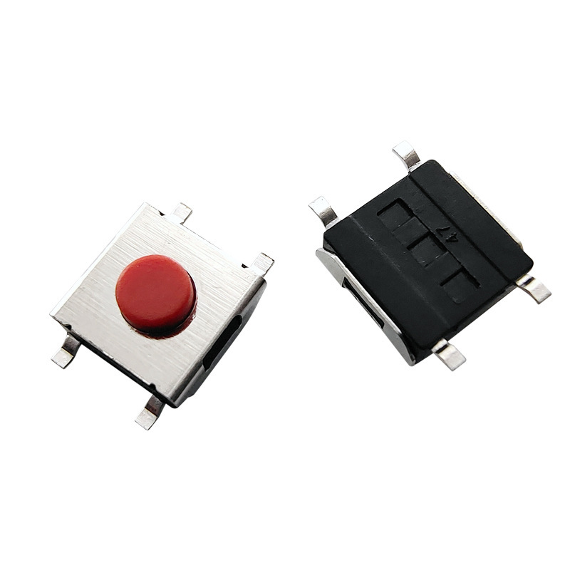 переключатель тактичности Pin SMT кнопки 4 6x6mm микро- красный, 6.2x6.2mm на тактильном переключателе