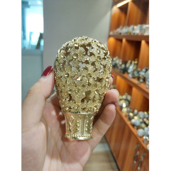 wholesale curtain rod price gold color metal end caps finial curtain rod accessories