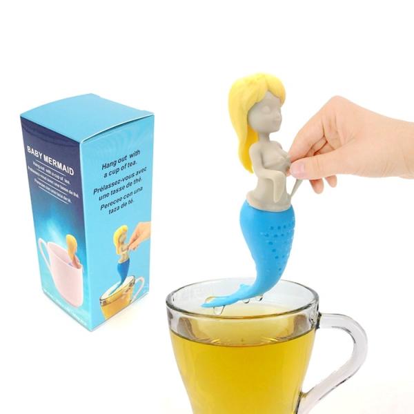 amazon top seller 2018 coffee filter online shopping Design coffee filter Silicone Mermaid Tea Infuser