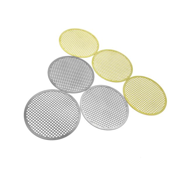 Customize 10 25 100 200 Micron gold silver Ss304 Wire Mesh Filter Disc