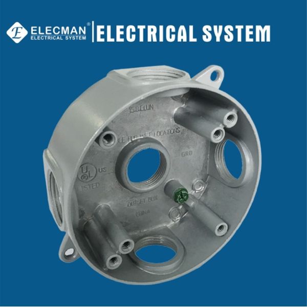 4" круглый погодостойкий электрический внешний алюминий коробки штепсельной розе