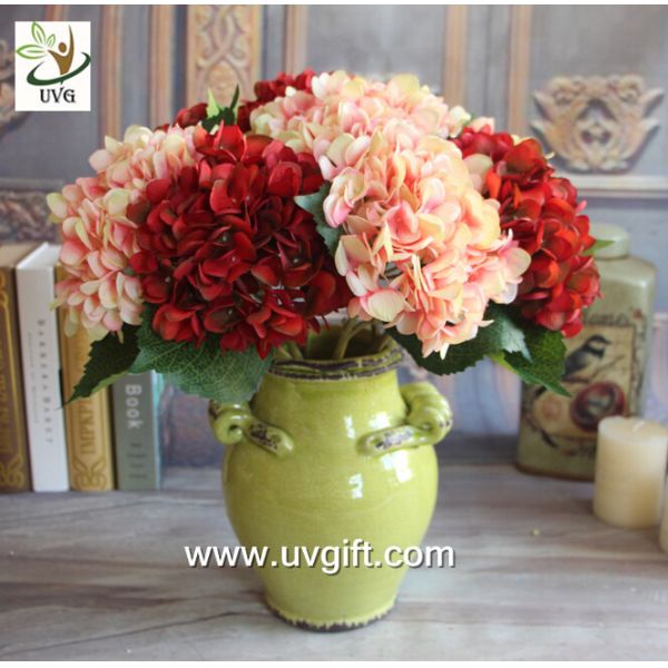 UVG FHY25 fabric artificial hortensia wholesale silk flower hydrangea for home decoration
