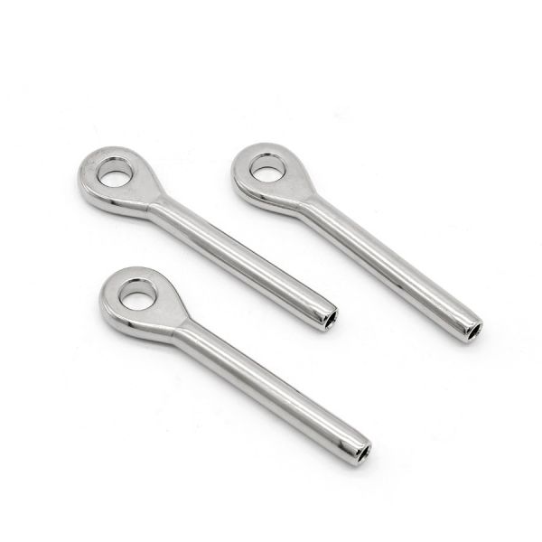 Stainless Steel Eye Plate With Ring - High Corrosion Resistance, Polished Finish