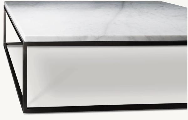 Homes Coffee Table Furniture With Customizable Size Stainless Steel And Sintered Stone Top
