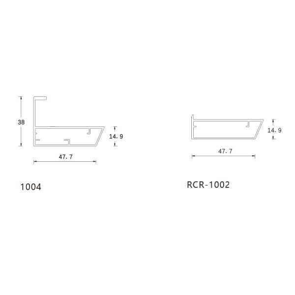 Customized Aluminum Profile Frame For Furniture Kitchen Cabinet Door Profiles