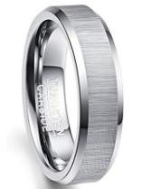 6MM/8MM Polished Tungsten Steel Carbide Wedding Engagement Rings with Setting Inlay Technology for Men's Fashion Jewelry